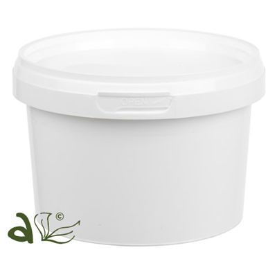 Plastic Tub Solid White with Tamper Evident Cap 500ml